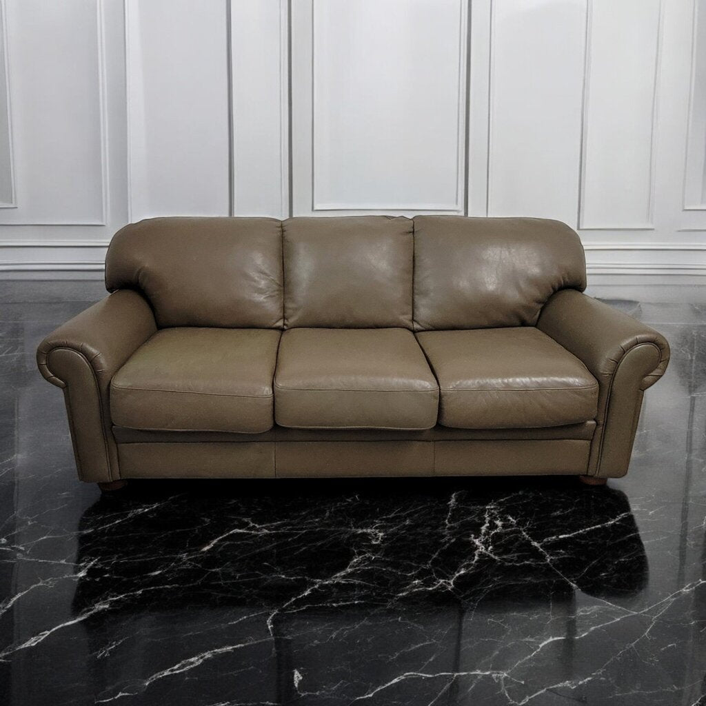 7397 Dark Taupe Leather #Couch Used ~ Furniture