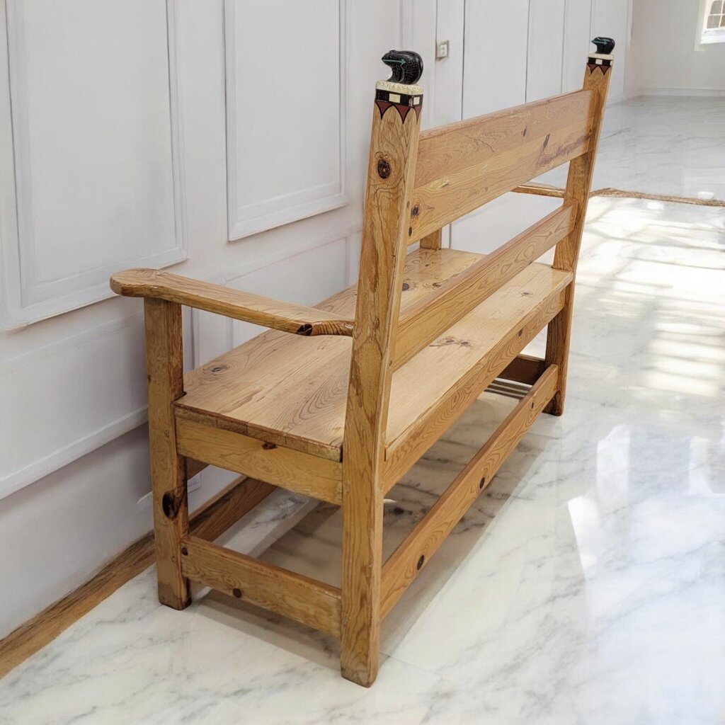 7398 Handpainted Knotty Pine Double #Bench ~ Furniture