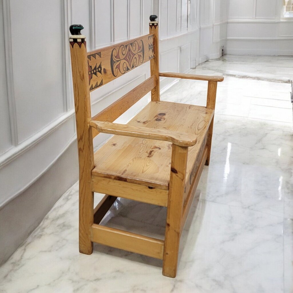 7398 Handpainted Knotty Pine Double #Bench ~ Furniture