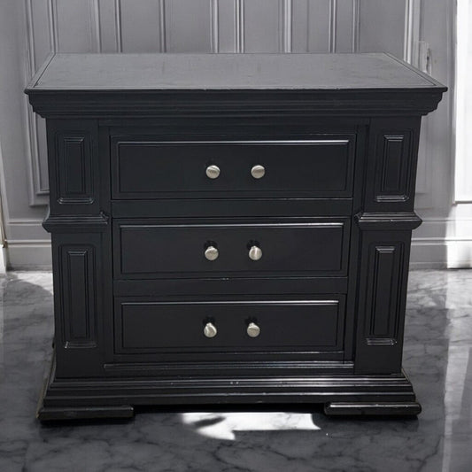 7403 Black Traditional 3 Drawer #Chest Used ~ Furniture