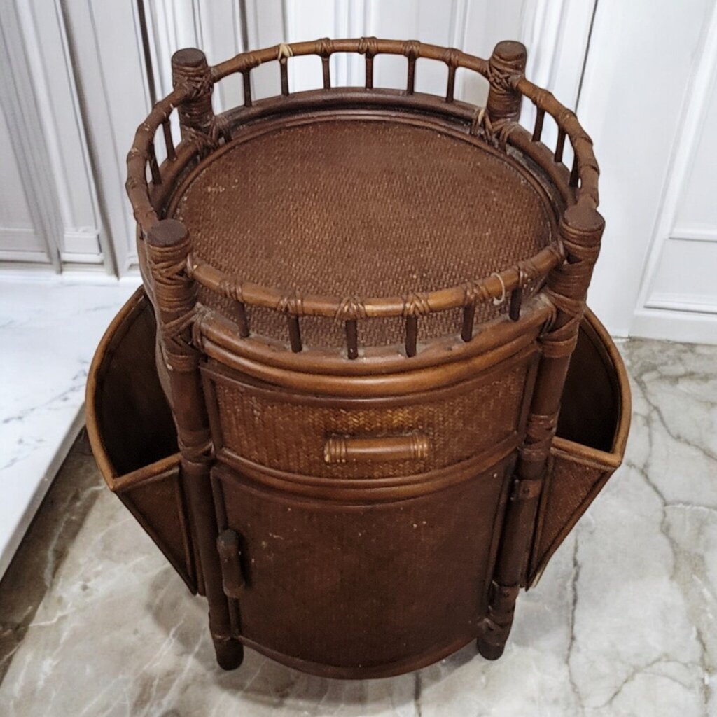 7406 Bombay Style Bamboo and Rattan Magazine Side #Table ~ Furniture