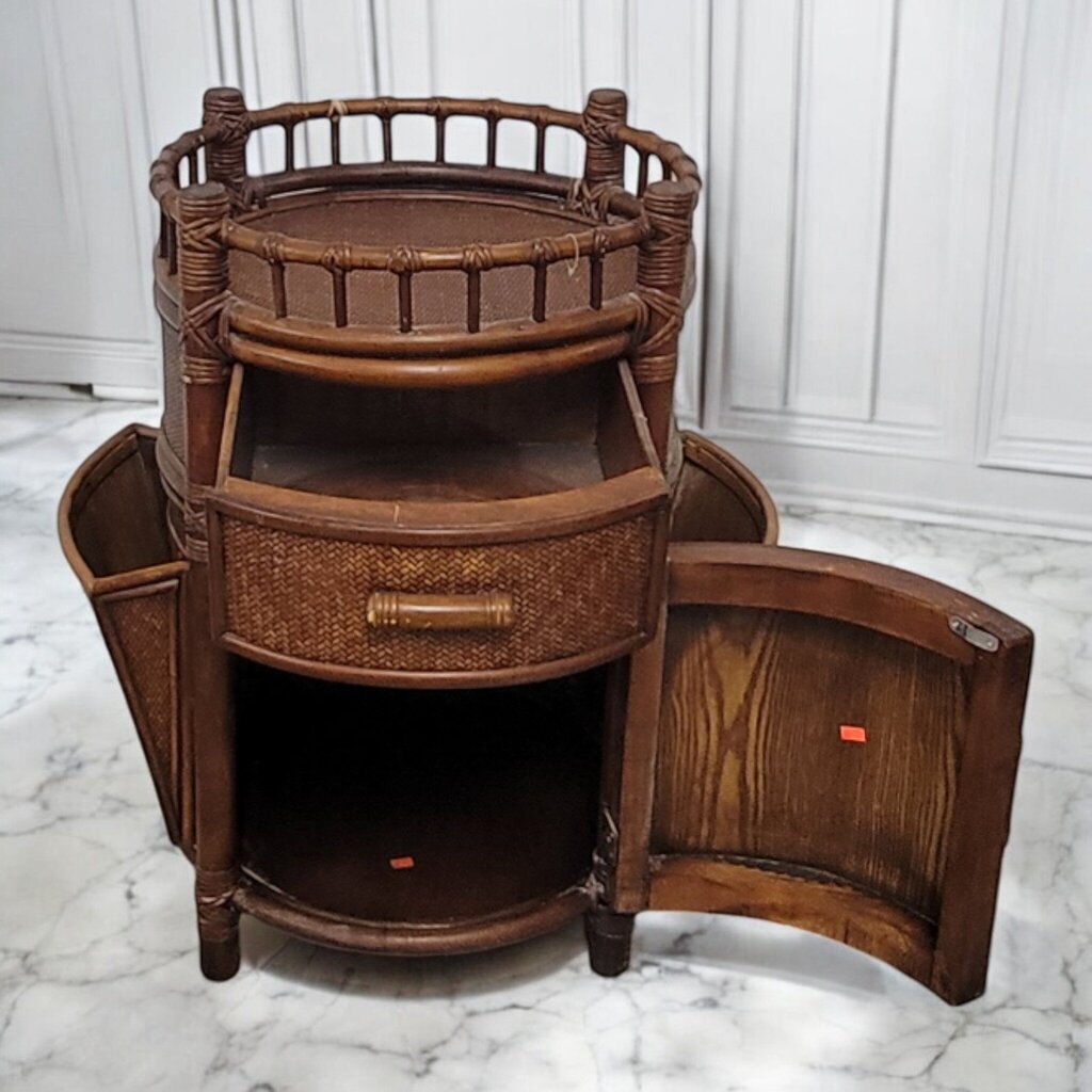 7406 Bombay Style Bamboo and Rattan Magazine Side #Table ~ Furniture