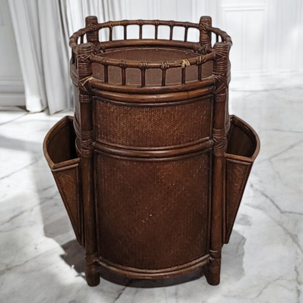 7406 Bombay Style Bamboo and Rattan Magazine Side #Table ~ Furniture