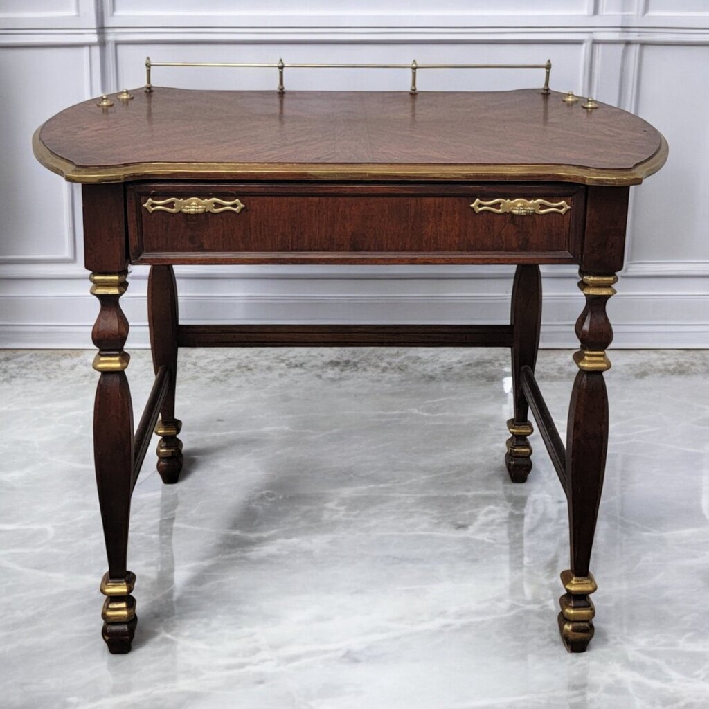 7408 Antique Pecan and Gold #Vanity Desk Used ~ Furniture