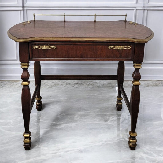 7408 Antique Pecan and Gold #Vanity Desk Used ~ Furniture