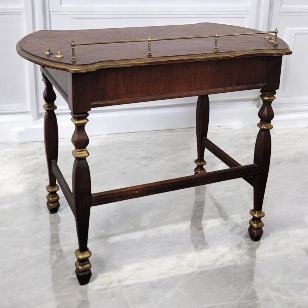 7408 Antique Pecan and Gold #Vanity Desk ~ Furniture