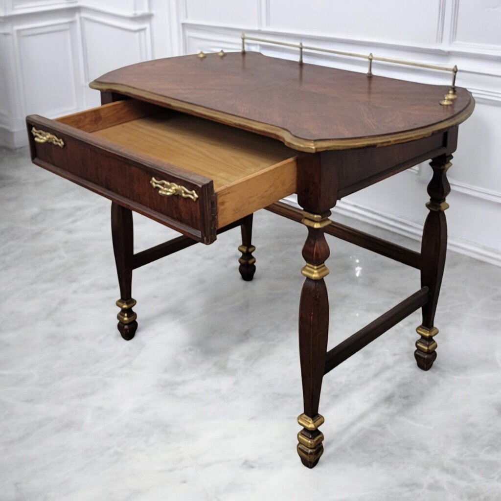 7408 Antique Pecan and Gold #Vanity Desk ~ Furniture