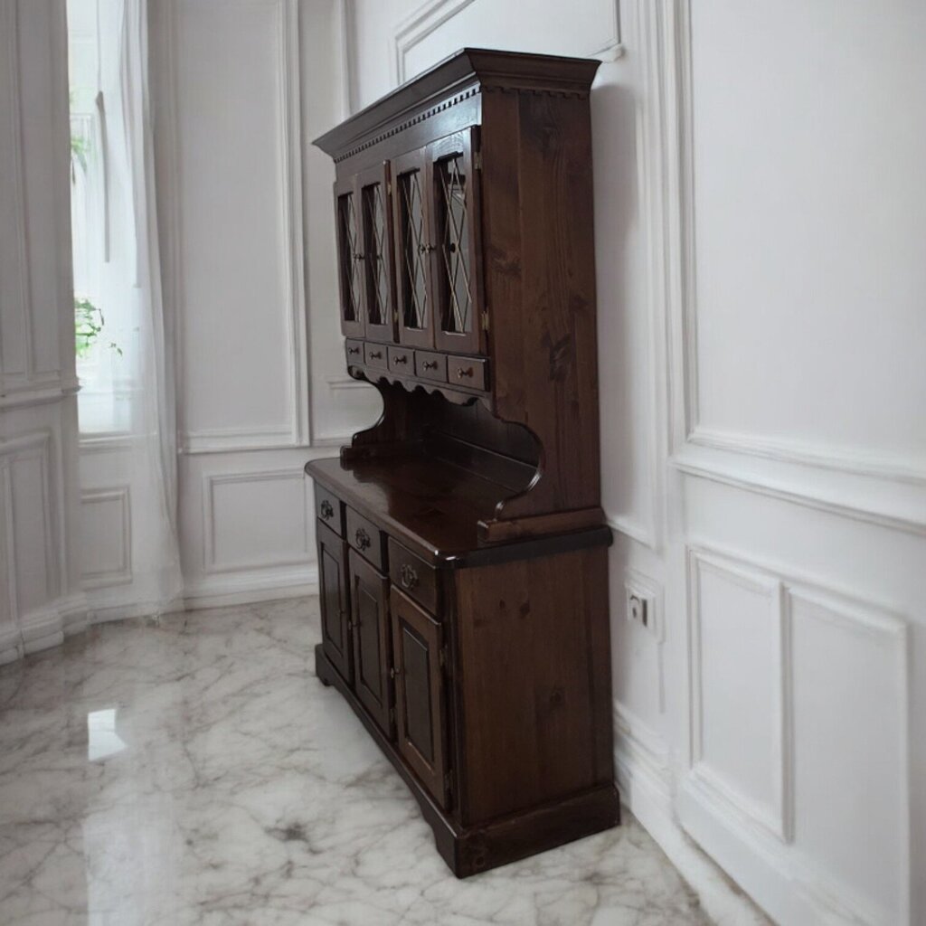 7418 Early American Knotty Pine 2 Piece Vintage Hutch ~ Furniture