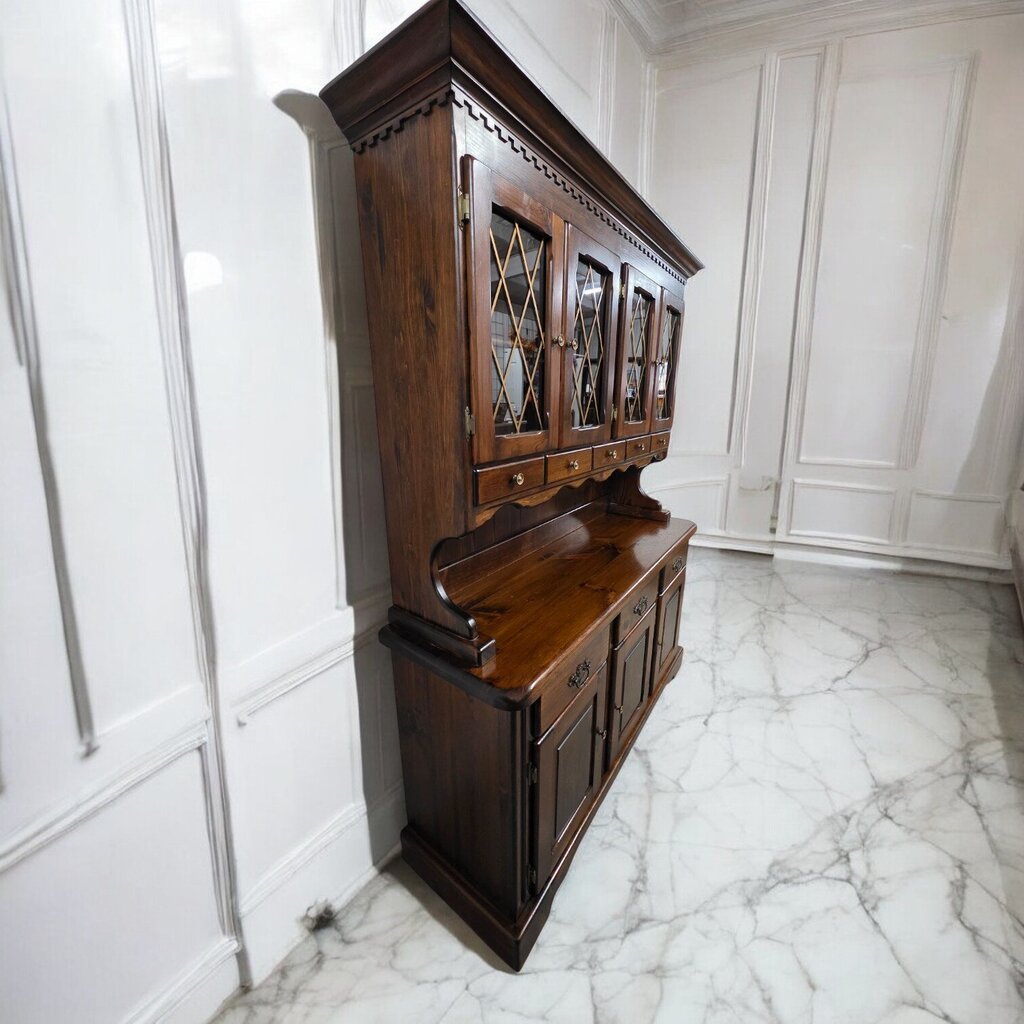 7418 Early American Knotty Pine 2 Piece Vintage Hutch ~ Furniture