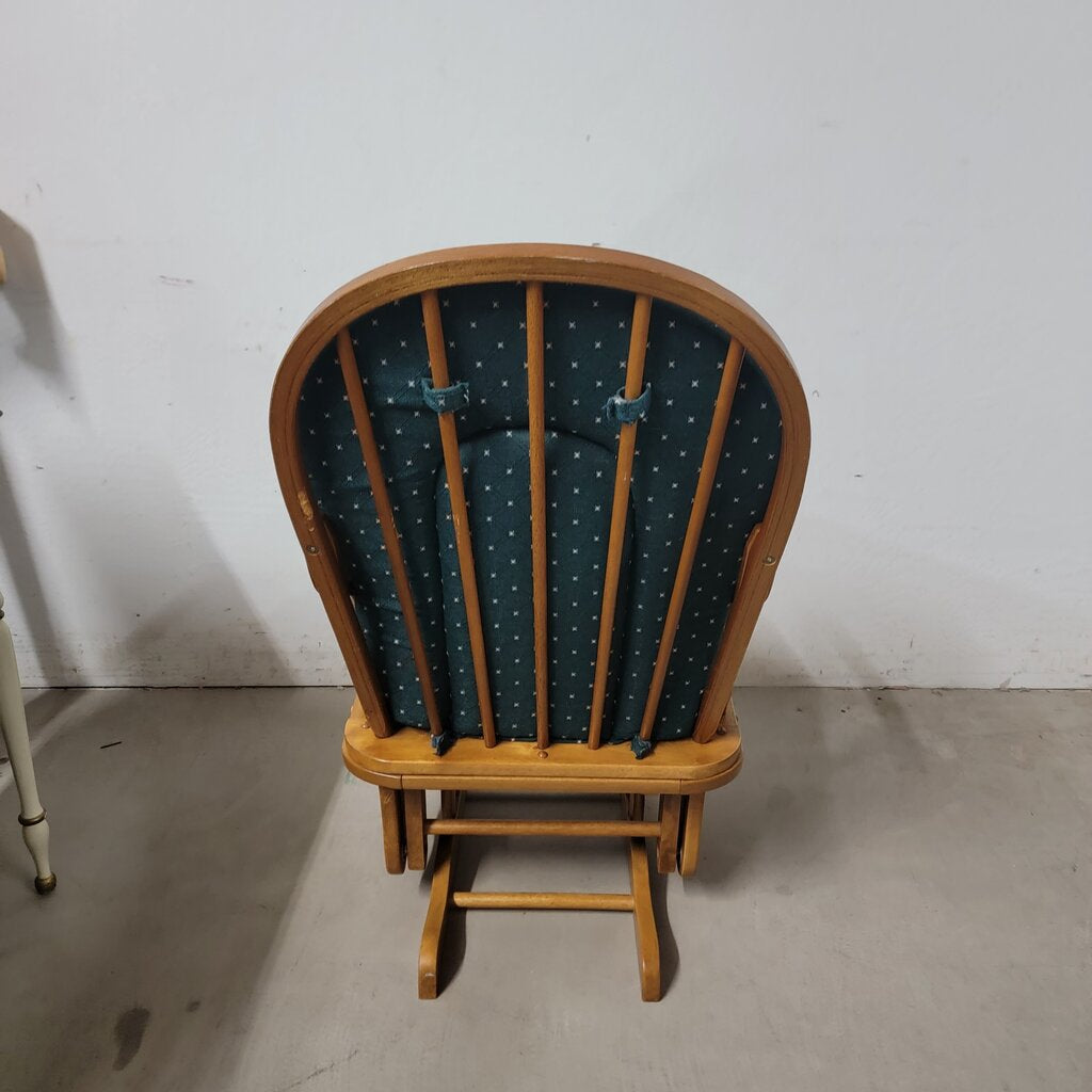 7425 Glider #Rocker with Green Cushion