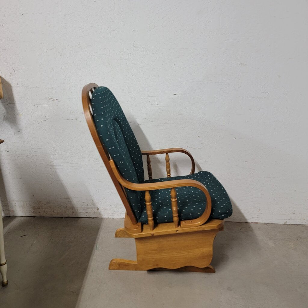 7425 Glider #Rocker with Green Cushion