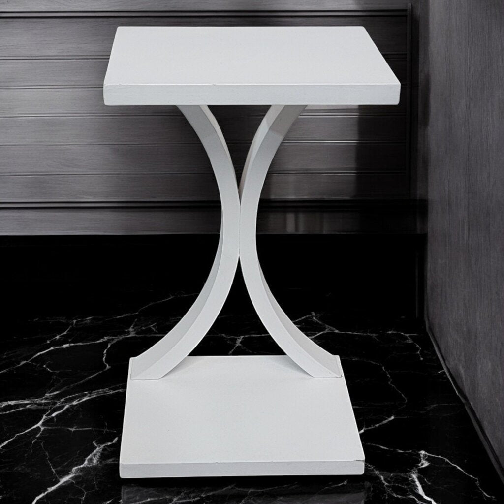 7445 Contemporary White C-Table ~ Furniture