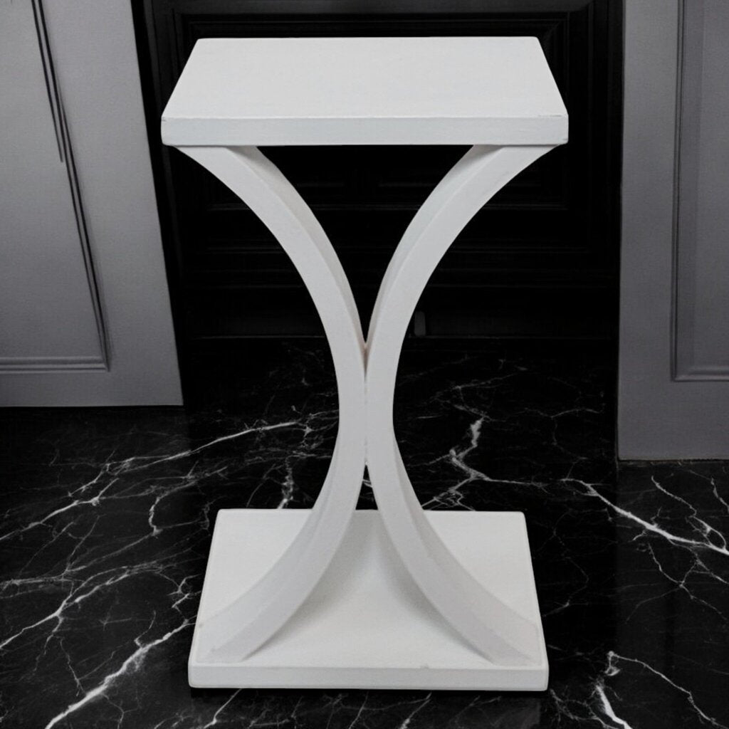 7445 Contemporary White C-Table ~ Furniture