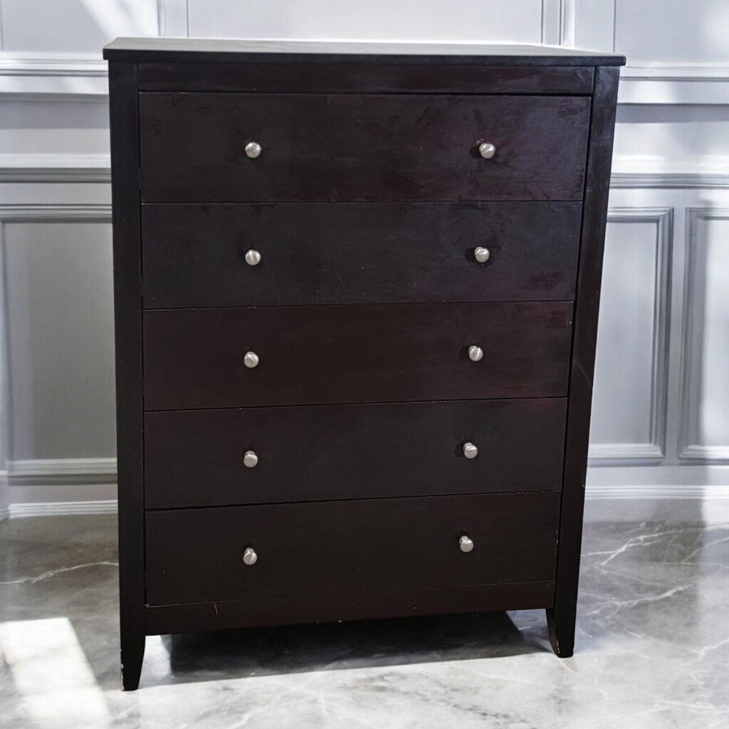7482 Contemporary Espresso 5 Drawer #Chest
