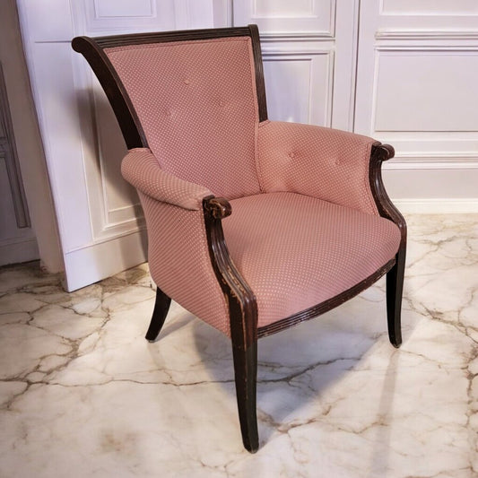 7483 Vintage Salmon Tufted Arm #Chair