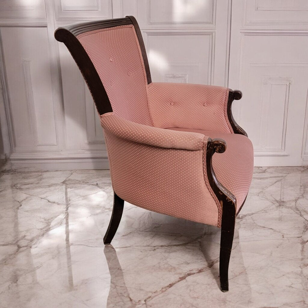 7483 Vintage Salmon Tufted Arm #Chair