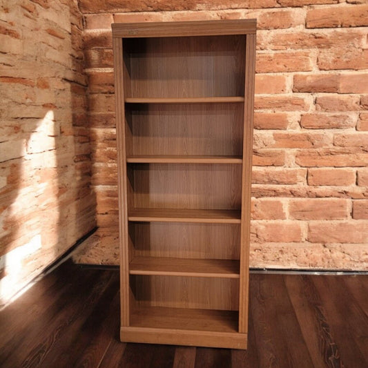 7492 5 Shelf Woodgrain Bookcase