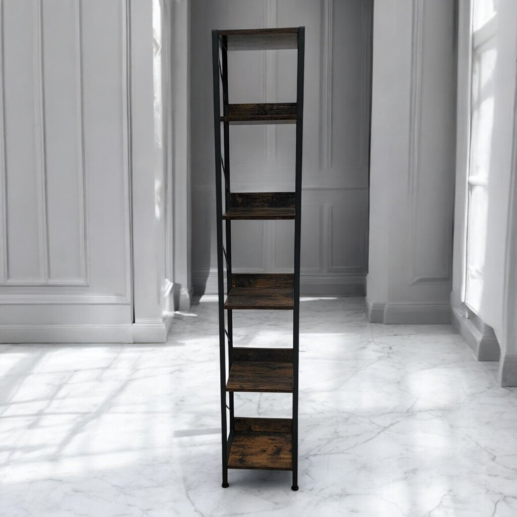 7493 Industrial Wood and Metal 5 Tier #Shelf