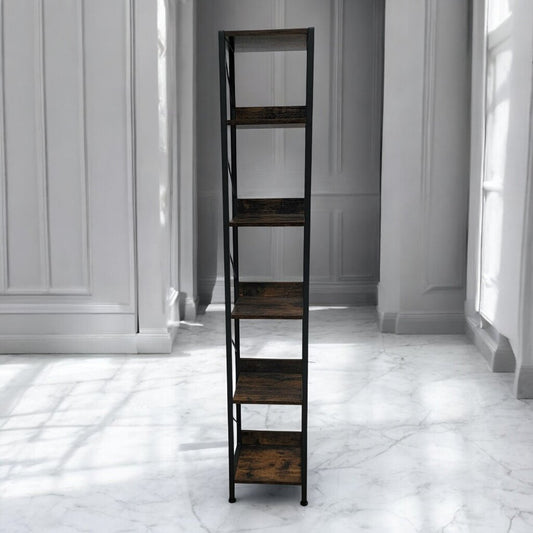 7493 Industrial Wood and Metal 5 Tier #Shelf