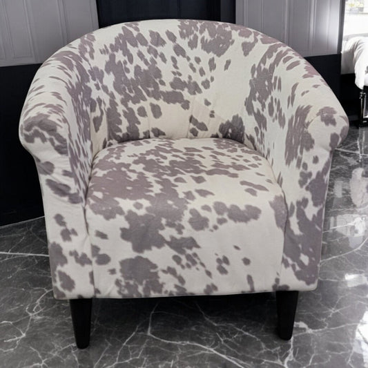 7497 Gray Cowprint Arm #Chair