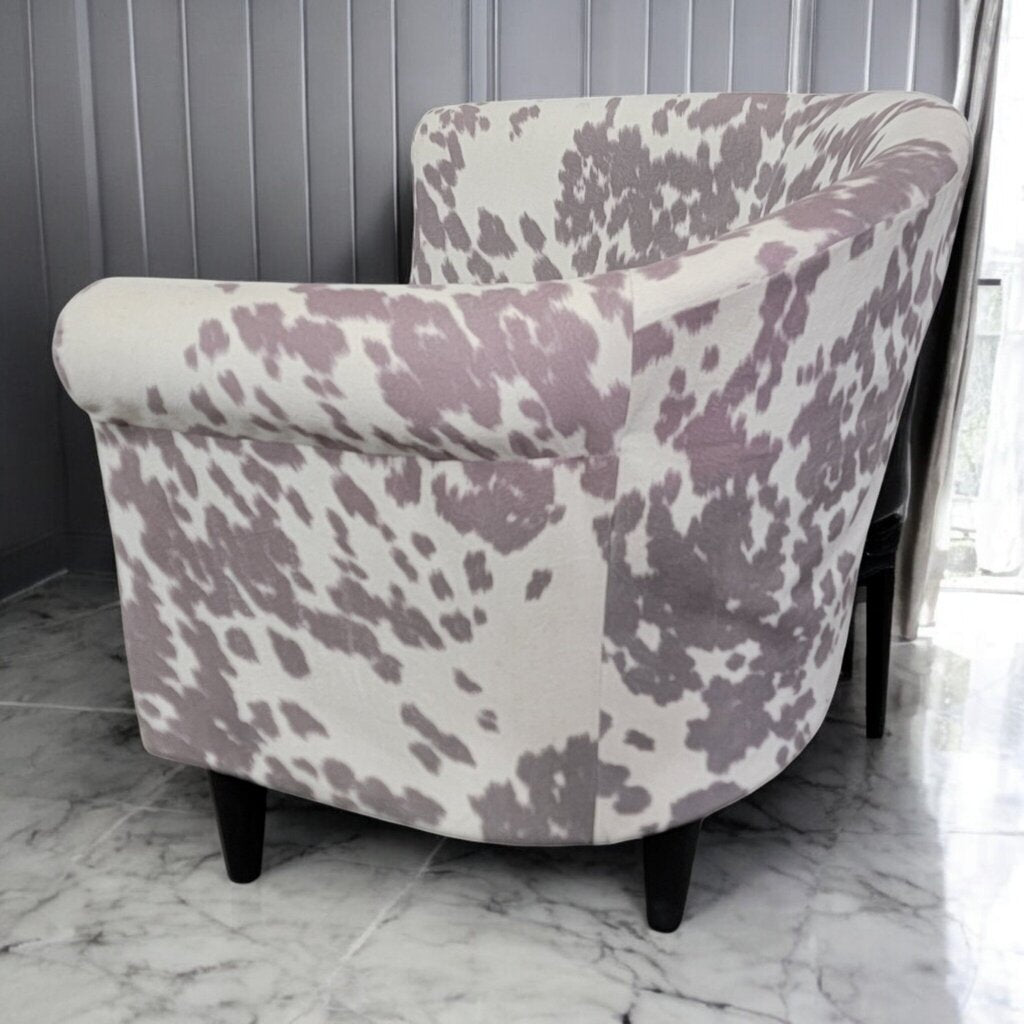 7497 Gray Cowprint Arm #Chair