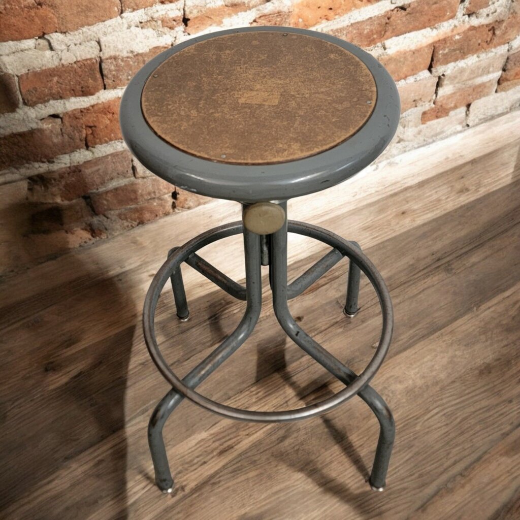 7499 Vintage Industrial Metal #Barstool