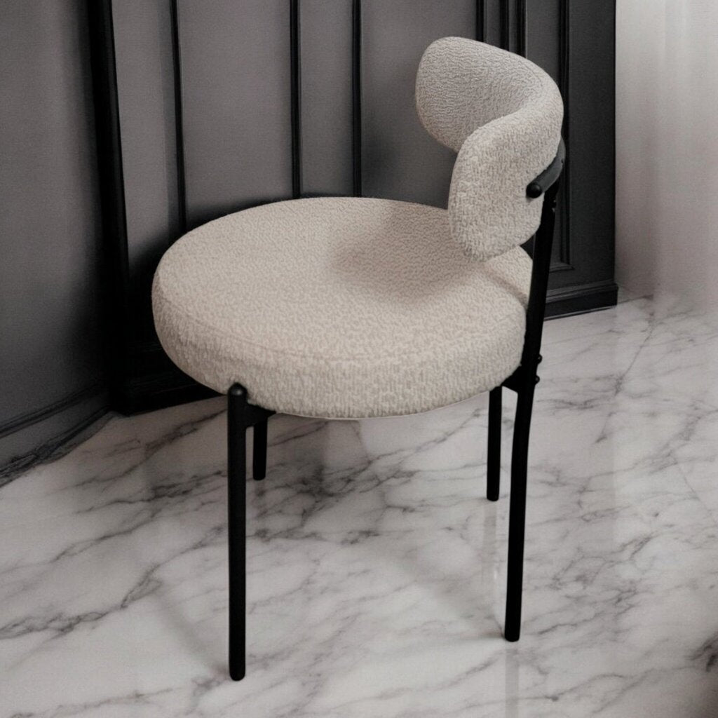 7501 Textured Gray and Black Metal Contemporary Accent #Chair