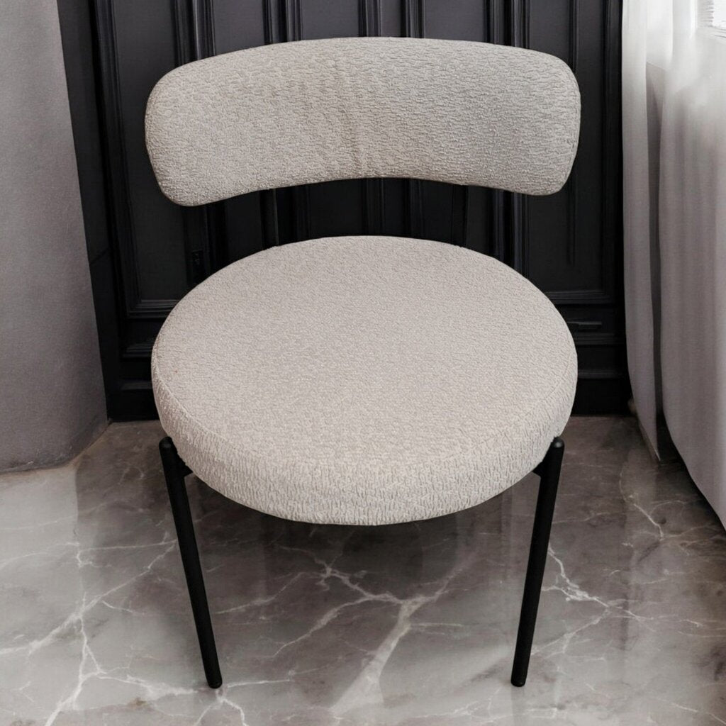 7501 Textured Gray and Black Metal Contemporary Accent #Chair