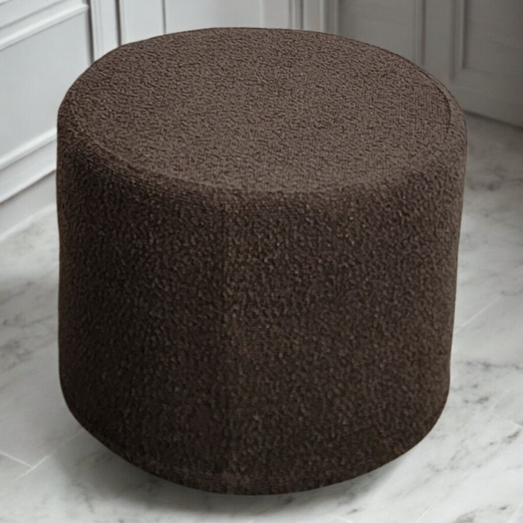 7507 Boucle Brown #Ottoman