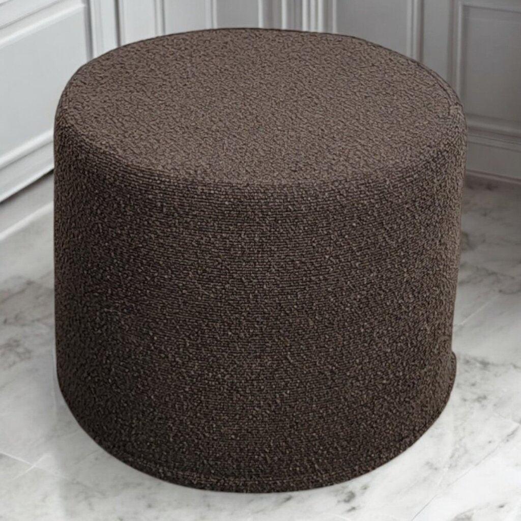 7507 Boucle Brown #Ottoman