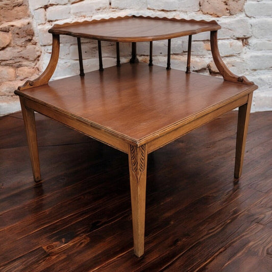 7508 Vintage 2 Tier Corner Side #Table