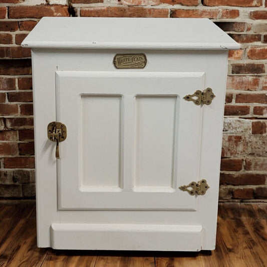 7509 White Clad Ice Box Side Table