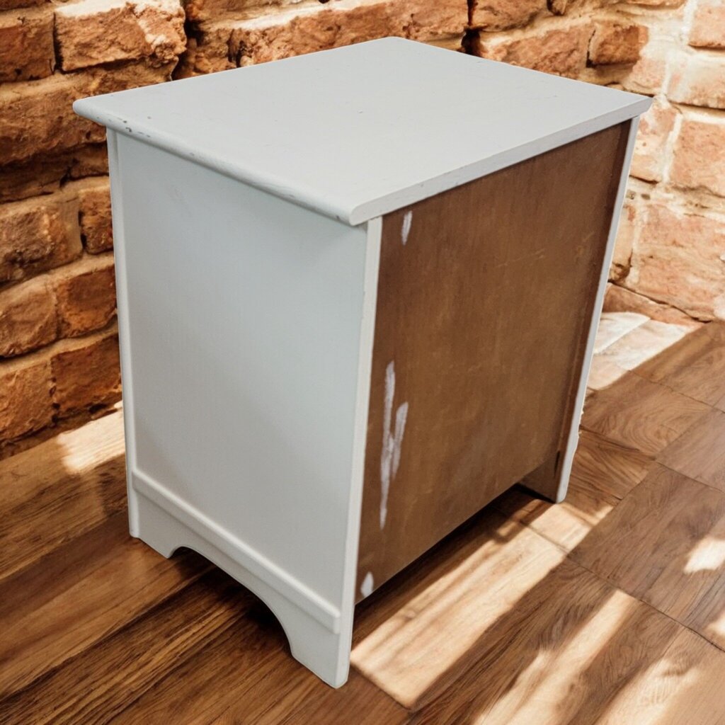 7509 White Clad Ice Box Side Table