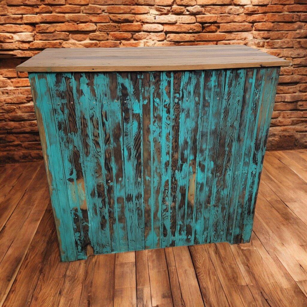 7510 Whimsical Wood and Blue 2 Tier #Bookshelf