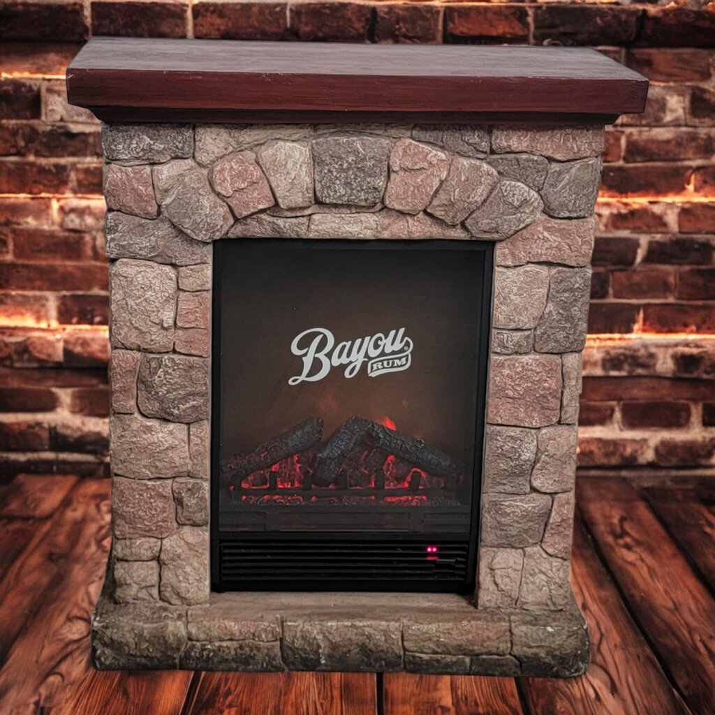 7511 Wood and Cobble Stone Electric #Fireplace