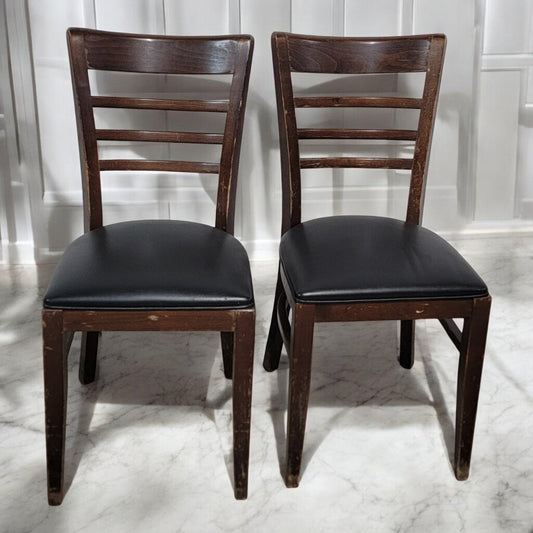 7514 Upholstered Wood Ladder Back Side #Chair