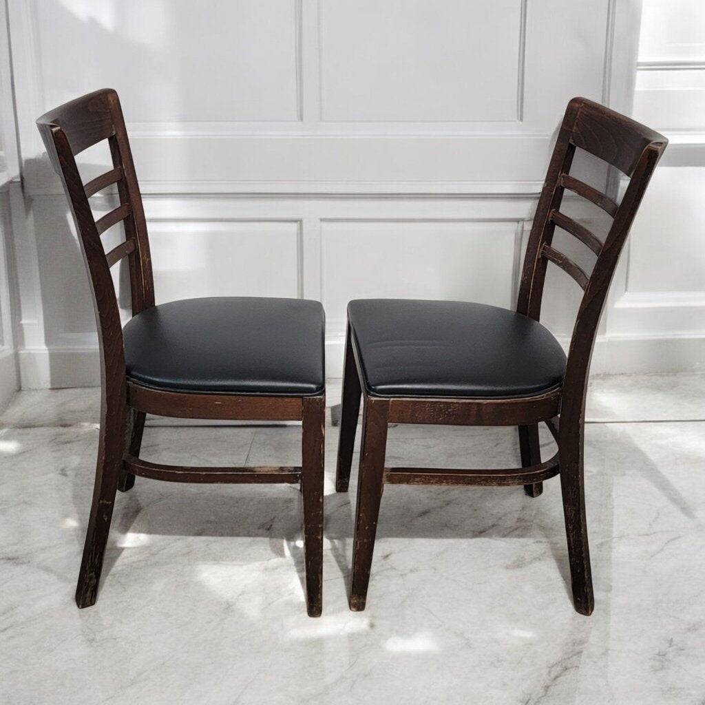 7514 Upholstered Wood Ladder Back Side #Chair