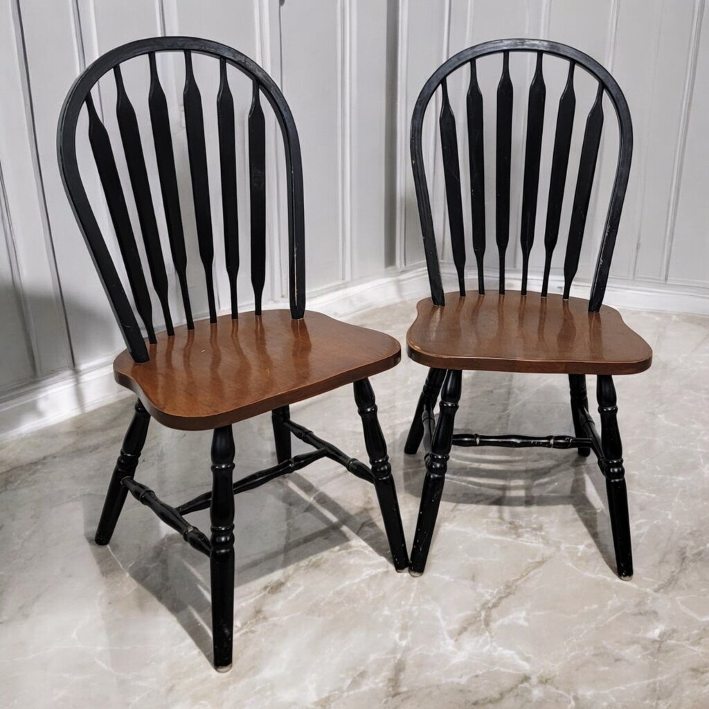 7518-7519 Black Windsor Dining Chair