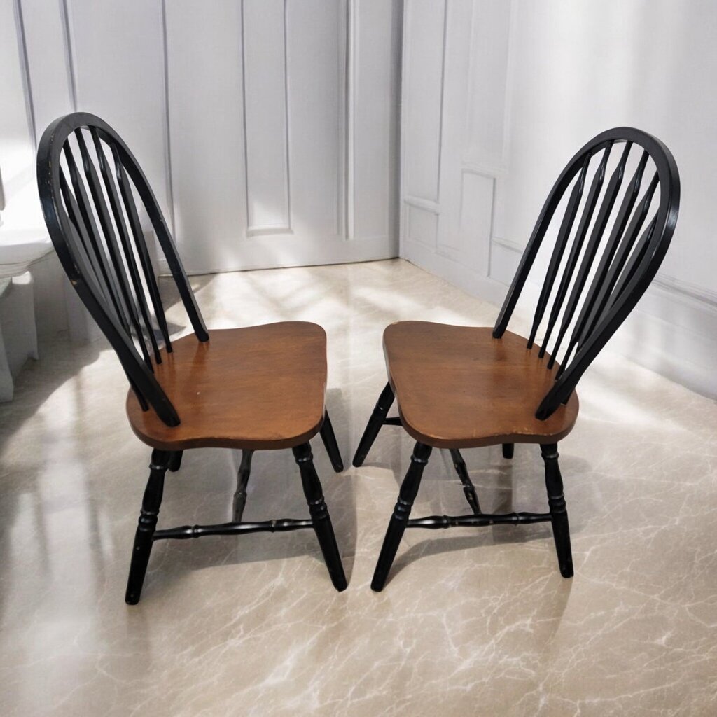7518-7519 Black Windsor Dining Chair