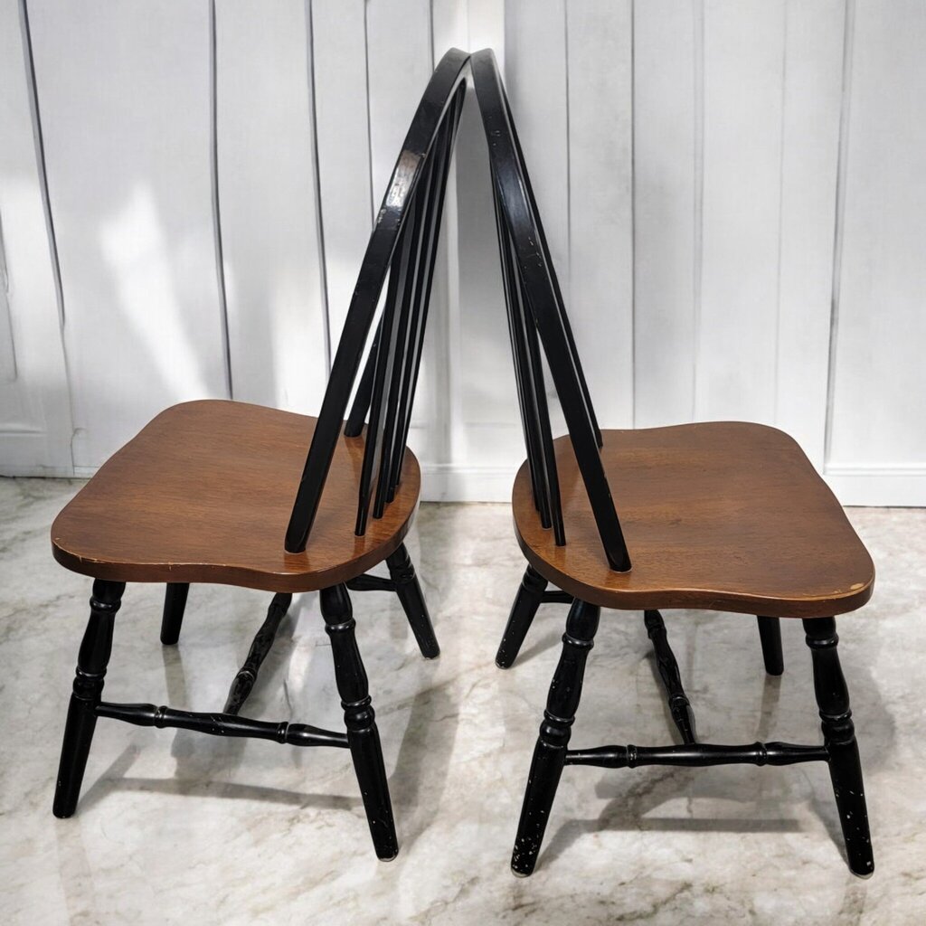 7518-7519 Black Windsor Dining Chair
