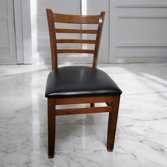 7522 Maple Stained Wooden Upholstered Ladderback Side #Chair