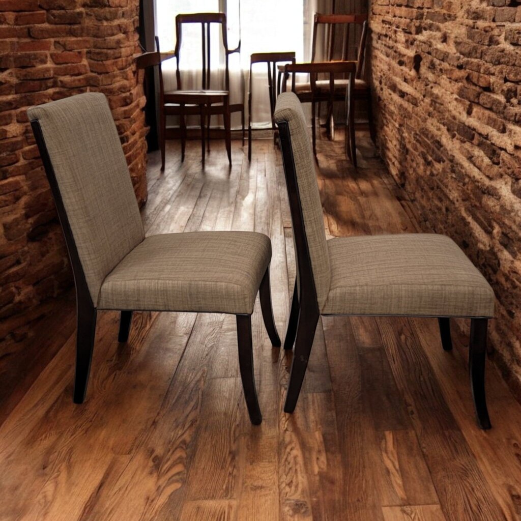 7529-7530 Brown Tweed Upholstered Dining Chair