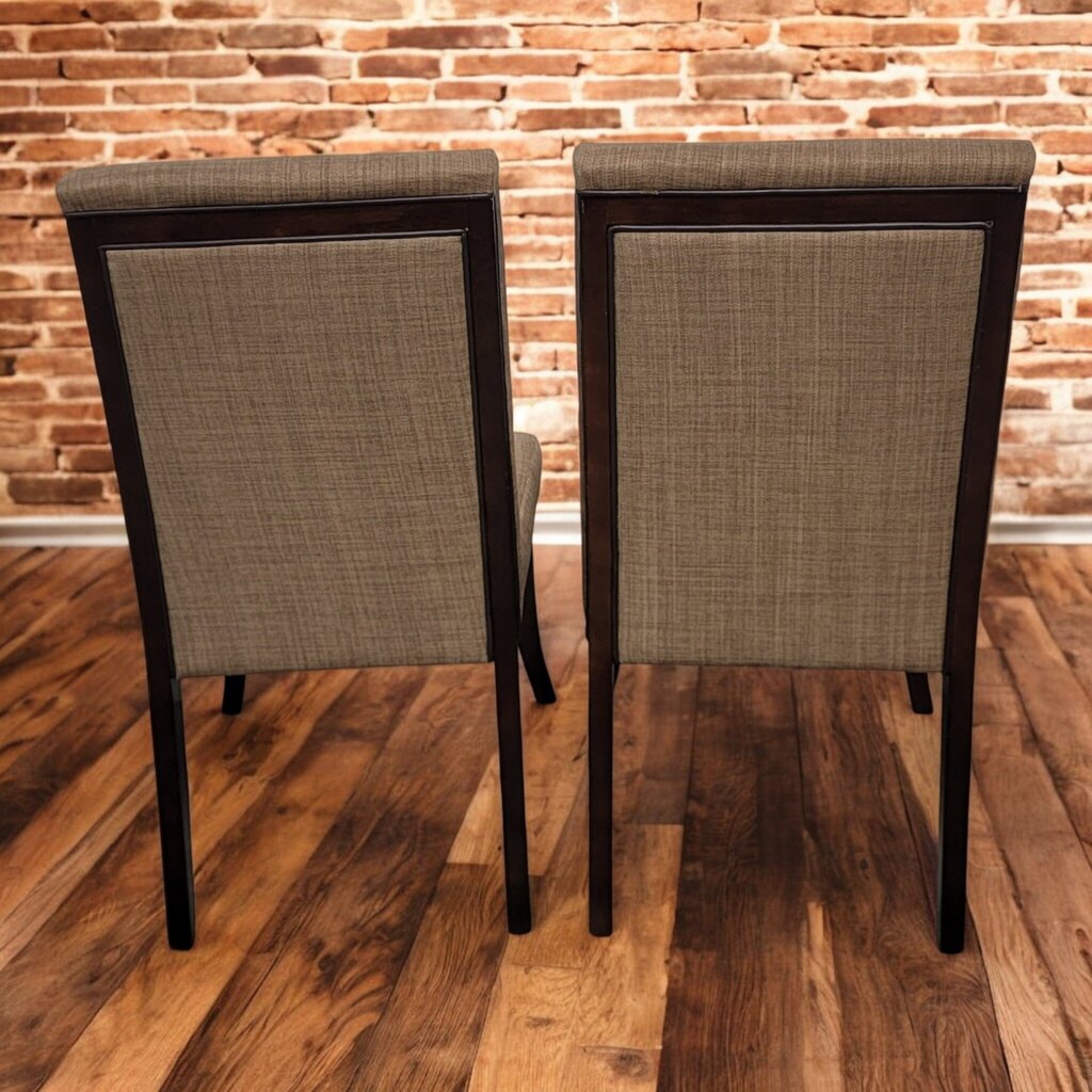 7529-7530 Brown Tweed Upholstered Dining Chair