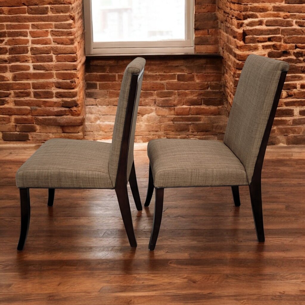 7529-7530 Brown Tweed Upholstered Dining Chair