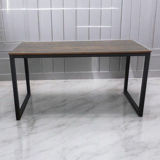 7538 Industrial Wood and Metal Dining Table