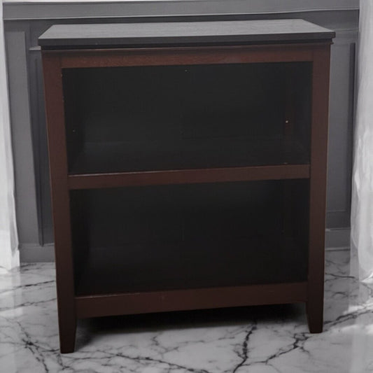 7540 Walnut Stained 2 Tier Bookshelf