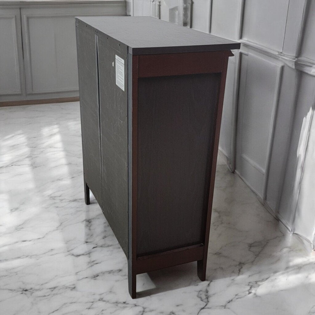 7540 Walnut Stained 2 Tier Bookshelf