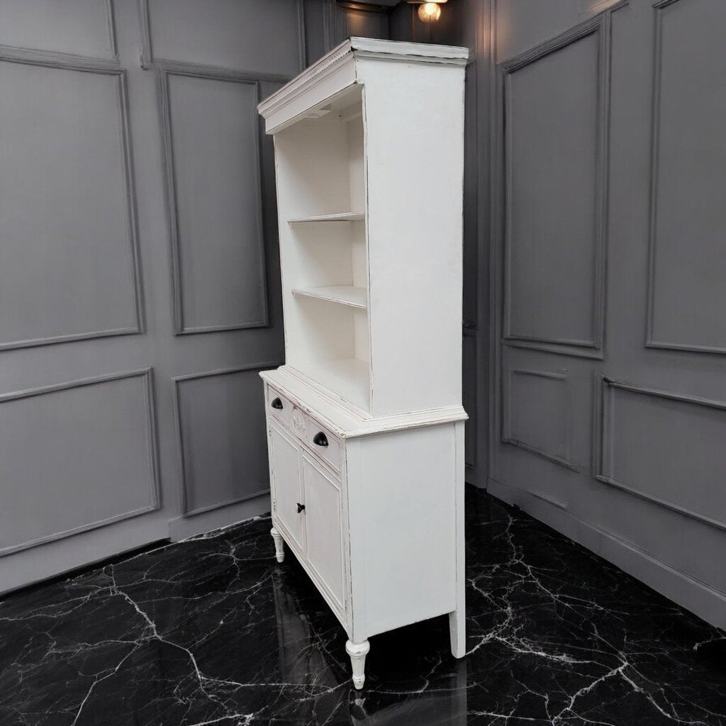 7542 Vintage Shabby White Traditional #Hutch