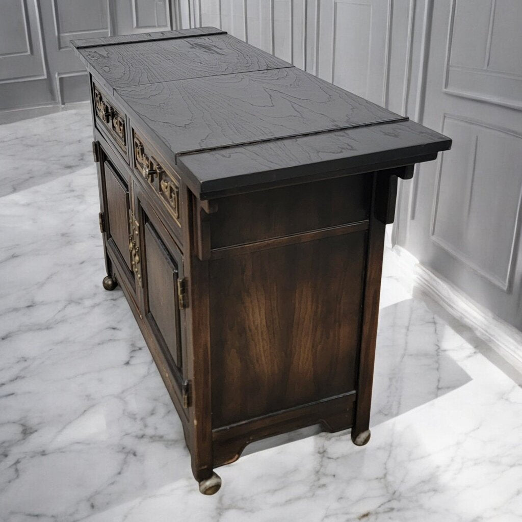 7548 Vintage Oak #Bar Cart