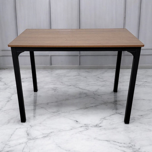7559 Woodgrain and Metal Dining #Table